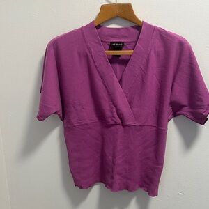 Lane Bryant Magenta Short Sleeve Top